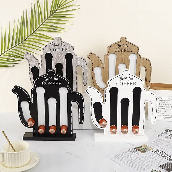 Деревянная стойка для хранения кофейных капсул, демонстрационные украшения, для домашнего офисного стола