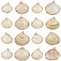 30шт. подвески из натуральной ракушки с гальваническим покрытием, подвески в форме ракушки с фурнитурой из железа, золотые