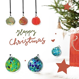 Christmas Lampwork Sphere Pendant Decorations for party, Christmas Trees Decorations