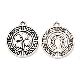 Сплавочные подвески тибетского стиля, без свинца и без кадмия, античное серебро