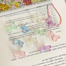 Прозрачные акриловые бусины, бантом