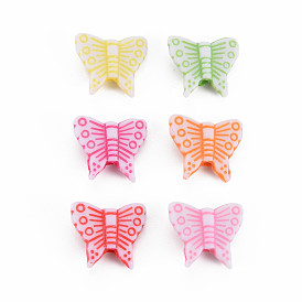 Craft Style Opaque Acrylic Beads, Butterfly