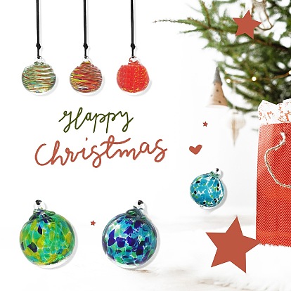 Рождественские подвесные украшения в виде сферы лэмпворк для вечеринки, елочные украшения