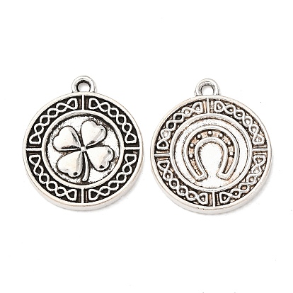 Сплавочные подвески тибетского стиля, без свинца и без кадмия, античное серебро