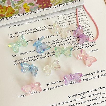 Прозрачные акриловые бусины, бантом