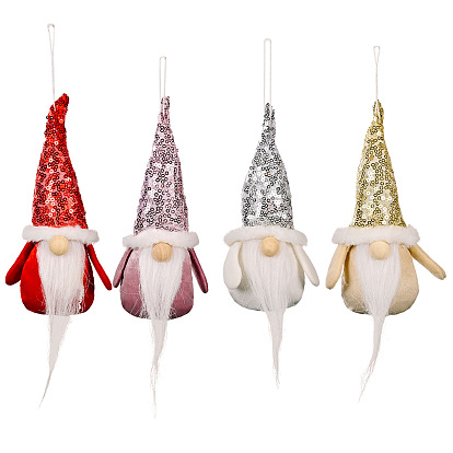 Glitter Gnome Cloth Pendant Decoration, for Christmas Tree Hanging Ornaments