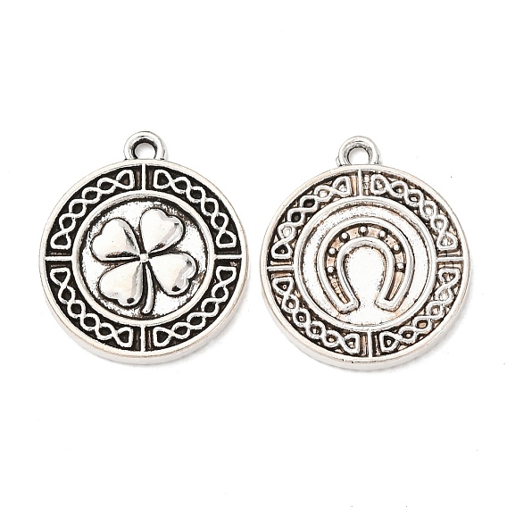Сплавочные подвески тибетского стиля, без свинца и без кадмия, античное серебро
