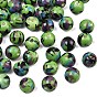 Glazed Porcelain Beads, Glossy Ceramic Beads, Round