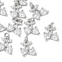 SHEGRACE Brass Clear Cubic Zirconia Pendants, Cherry Charms, Cadmium Free & Lead Free & Nickel Free