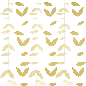 6 piezas de guirnaldas de papel, para la decoración del partido, hoja, pancarta de cinta colgante
