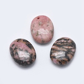 Natural Rhodonite Pendants, Oval