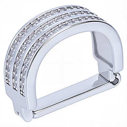 Зажимы для галстука из цинкового сплава с прозрачным кубическим цирконием, г-образный