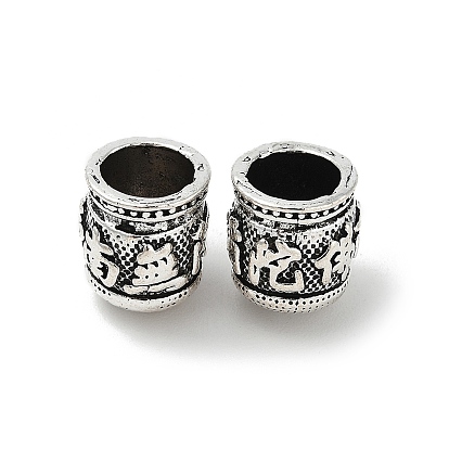 Тибетский стиль конечные сплава шнур шапки, колонка