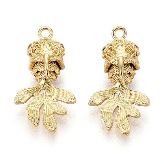 Латунные микро проложить кубического циркония подвески, без кадмия, без никеля и без свинца, рыба