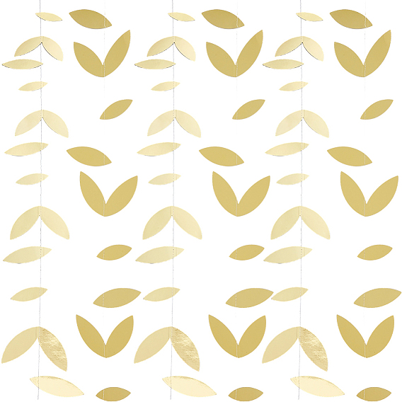 6 piezas de guirnaldas de papel, para la decoración del partido, hoja, pancarta de cinta colgante