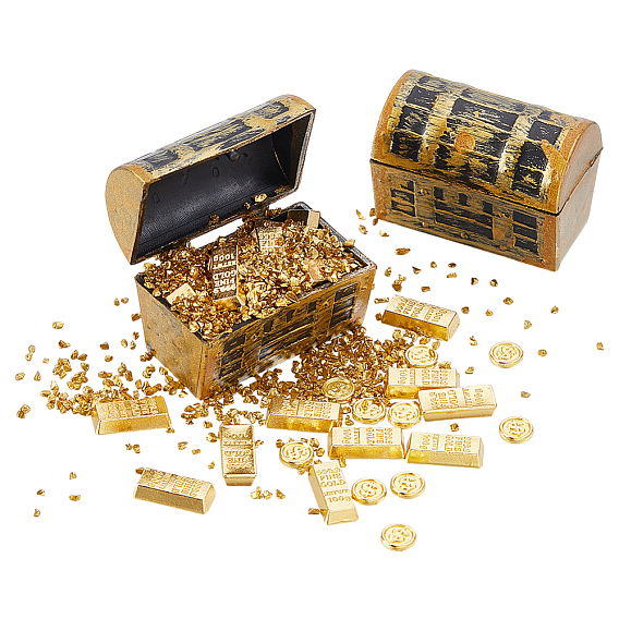 Alloy Toys Sets for Dollhouses, including Mini Box, Simulated Gold Ingot