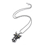 Halloween 304 Collares con colgante de calavera de diablo de acero inoxidable para hombre