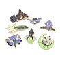 Moth Enamel Pin, Light Gold Alloy Brooch for Backpack Clothes