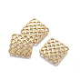 PVD Vacuum Plating 304 Stainless Steel Filigree Joiners, Long-Lasting Plated, Square