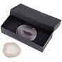 2Pcs Natural Agate Display Decorations, Figurine Home Decoration, Reiki Energy Stone for Healing, Nugget, with 1Pc Storage Boxes