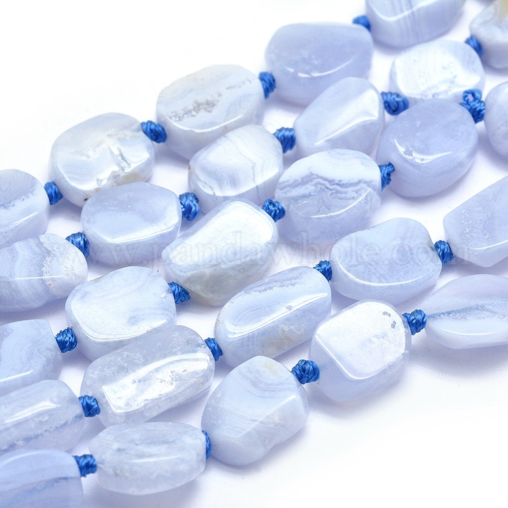 natural blue lace agate beads