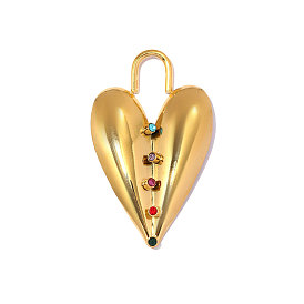 304 Подвески из нержавеющей стали и АБС-пластика с имитацией жемчуга, шарма сердца, реальный 18 k позолоченный, ионное покрытие (ip), долговечный