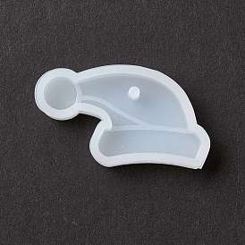 Christmas Hat Pendant Silicone Molds, Resin Casting Molds, for UV Resin & Epoxy Resin Jewelry Making