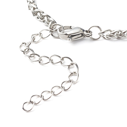 304 Stainless Steel Wheat Chains Bracelet Making, with Lobster Claw Clasps