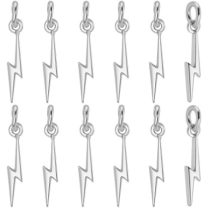 20 шт. Латунные подвески, удар молнии, с целью перехода в кольце, без кадмия и без свинца