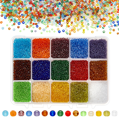 Бисер из стекла , прозрачный, круглые