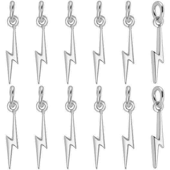 20 шт. Латунные подвески, удар молнии, с целью перехода в кольце, без кадмия и без свинца