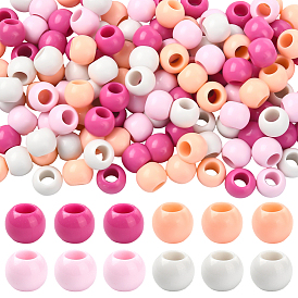 200 шт 4 цвета непрозрачные акриловые бусины, бусины с большим отверстием, загадка