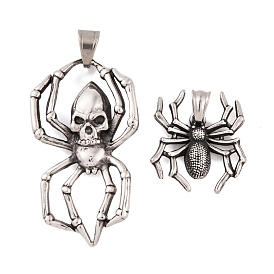 304 Stainless Steel Pendants, Spider Charm