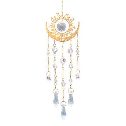 1 Подвесные солнцезащитные конусы из поликарбоната, подвесные украшения в виде солнца и луны из латуни