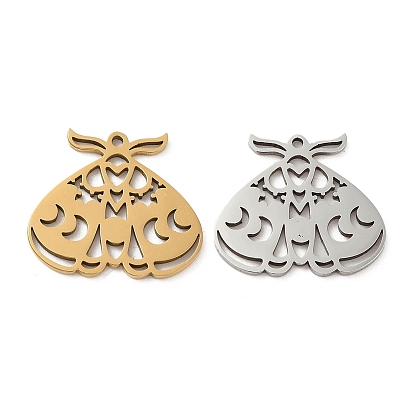5 шт. 201 подвески из нержавеющей стали, лазерная резка, очарование мотылька