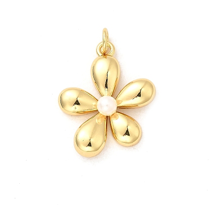 Латунные подвески, с abs имитационными жемчужными бусинами , , долговечный, без кадмия и без свинца, с целью перехода в кольце