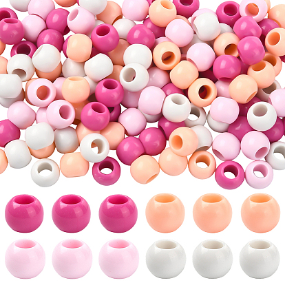 200 шт 4 цвета непрозрачные акриловые бусины, бусины с большим отверстием, загадка