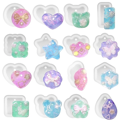 16силиконовые формы для подвески своими руками, формы для литья смолы, разнообразные