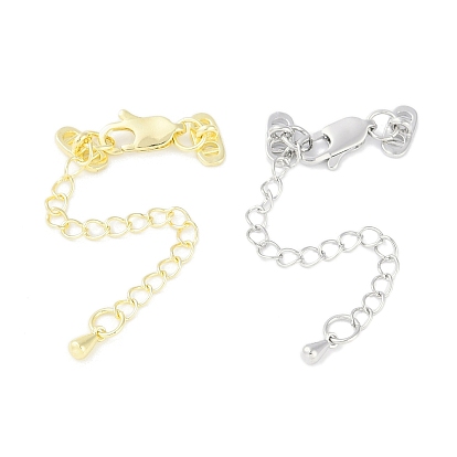 Карабин-лобстеры, латунные, без кадмия, без никеля и без свинца, с концевыми цепями