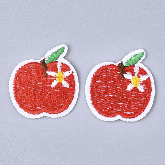 Computerized Embroidery Cloth Iron On Patches, Costume Accessories, Appliques, Apple