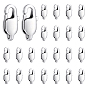 24Pcs 304 Stainless Steel Lobster Claw Clasps, Oval