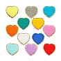 Towel Embroidery Style Cloth Iron on/Sew on Patches, Appliques, Badges, for Clothes, Dress, Hat, Jeans, DIY Decorations, Heart