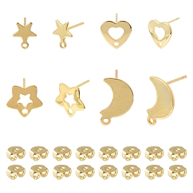 16шт 4 стили 304 фурнитура для сережек из нержавеющей стали, с ушными гайками 16 шт.