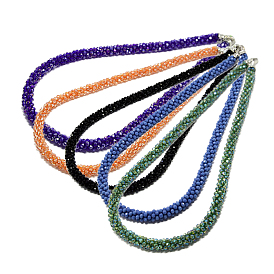 Facettierte Glas-Rondell-Perlenketten, mit Legierungs Klasse A Strass-Uhrenarmband Verschlüsse, Platin Farbe, 17.7 Zoll