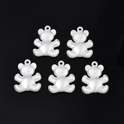 Colgantes de perlas de imitación de plástico abs, oso