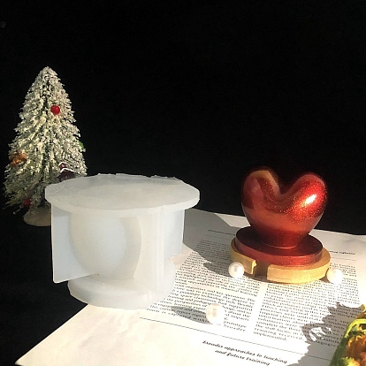 3d moules en silicone pour bougies en forme de cœur, pour la fabrication de bougies parfumées