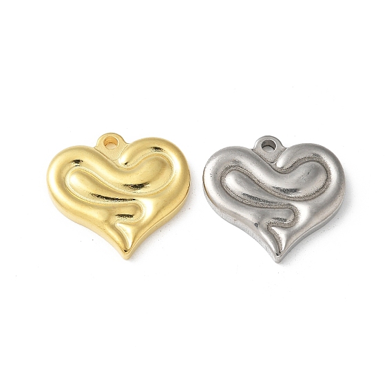 304 подвески из нержавеющей стали, ионное покрытие (ip), сердце прелести