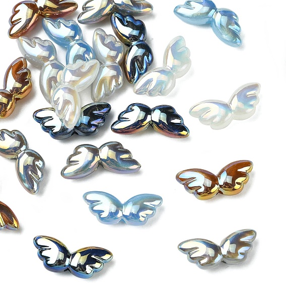 Акриловые имитация жемчужные бусы, крыло