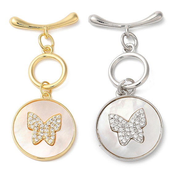 Латунные застежки-молнии из прозрачного кубического циркония, без кадмия, без никеля и без свинца, с оболочкой, бабочка