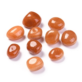 Natural Red Aventurine Beads, Healing Stones, for Energy Balancing Meditation Therapy, No Hole, Nuggets, Tumbled Stone, Healing Stones for 7 Chakras Balancing, Crystal Therapy, Meditation, Reiki, Vase Filler Gems